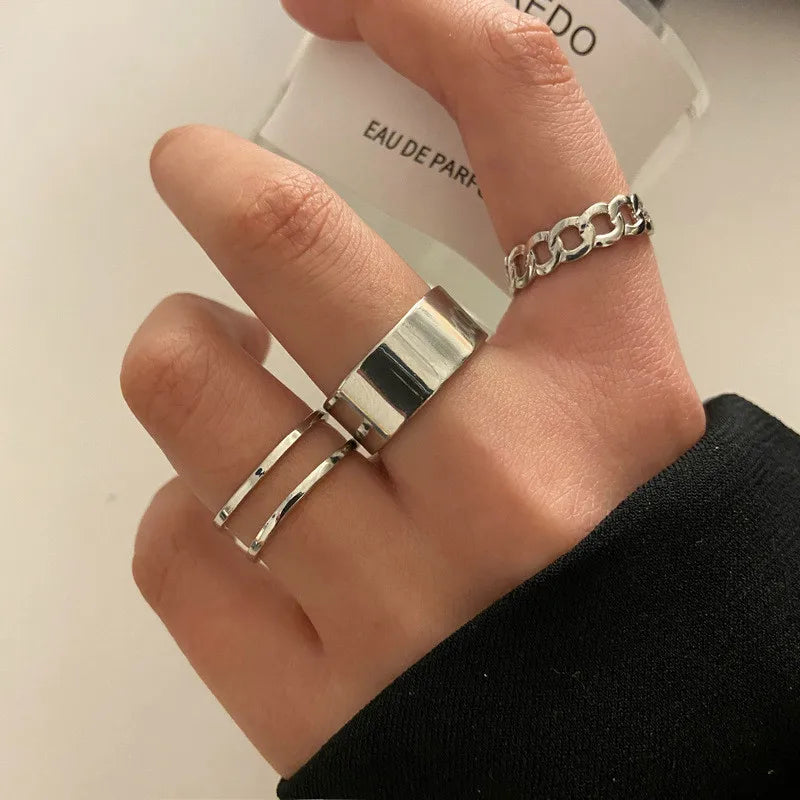 Boho Zirkon Ringe Set für Frauen, Gold Farbe Böhmen Kristall Brief Liebe Herz Mond Pfeil Blume Ring Hochzeit Schmuck Geschenke