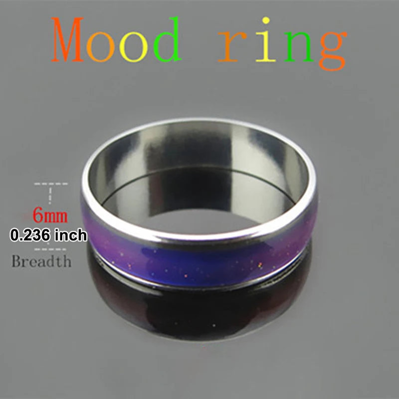 1pc Edelstahl Stimmung Ring Ändern Farbe Ringe Emotion Gefühl Temperatur Ring Für Frauen Männer Paare Ringe Modeschmuck