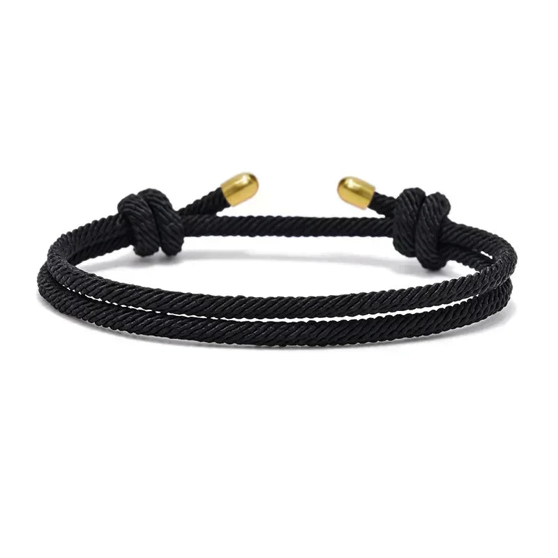 2024 Minimalistische Milan-Seil-Armbänder für Männer und Frauen, handgefertigt, verstellbar, roter Faden, Paar-Armband, Geschenk für beste Freundin