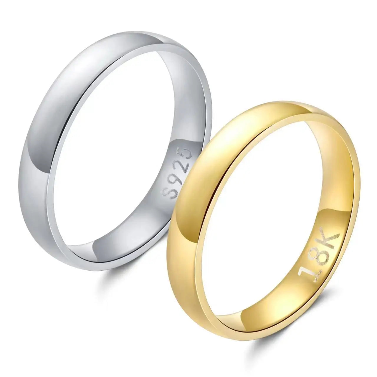 Vergoldeter Ring, Farbe, modisch, für Damen, einfacher Ehering für Paare, Verlobungsschmuck, Geschenk