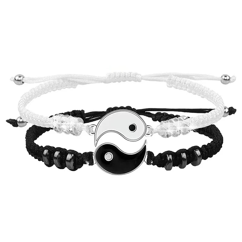 2024 neue beste Freundin-Armbänder für 2, passendes Yin-Yang-Armband mit verstellbarer Kordel für Bff, Freundschaft, Beziehung, Freund, Freundin