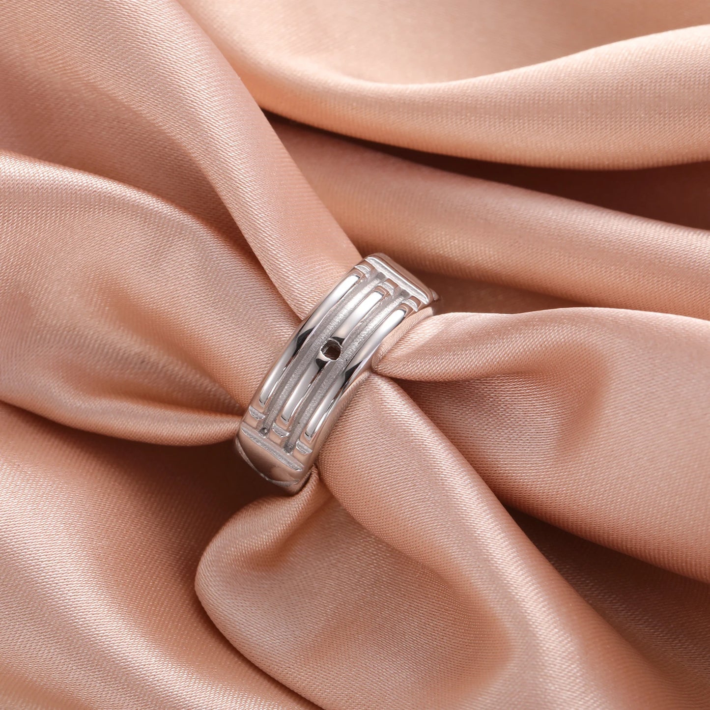 Teamer Amulett Atlantis Ring Edelstahl Breite Mode Minimalistische Ringe für Männer Frauen Paar Hochzeitstag Schmuck Geschenk