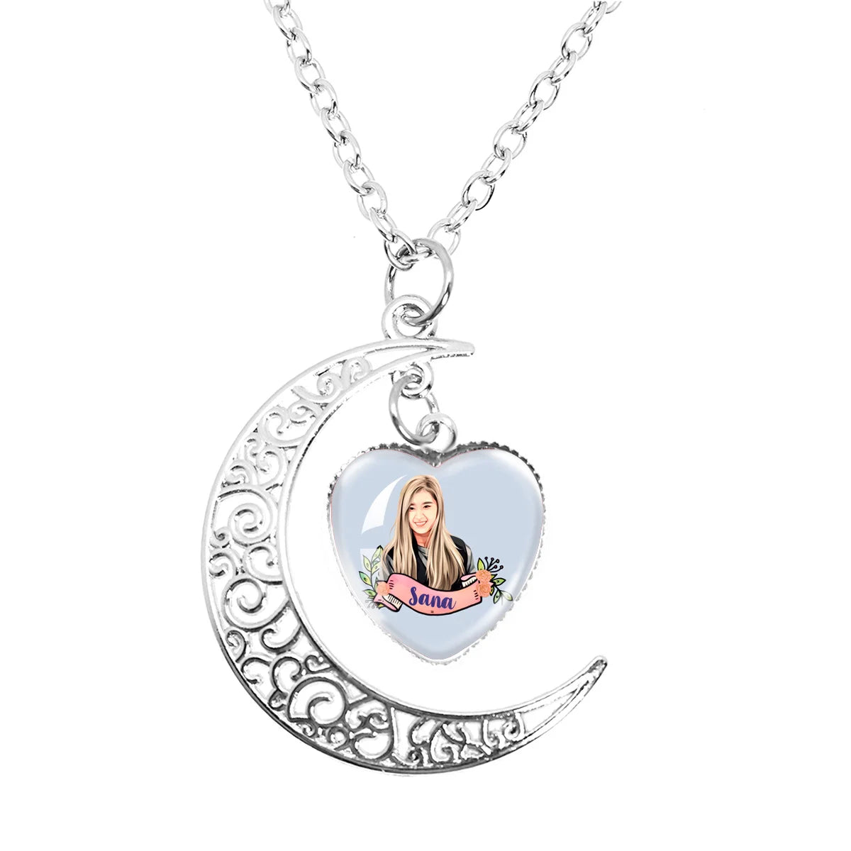 Zweimal CANDYBONG Z Logo Mond Halskette Geschenke Herzform Damen Mode Herren Charm Schmuck Mädchen Jungen Accessoires Party