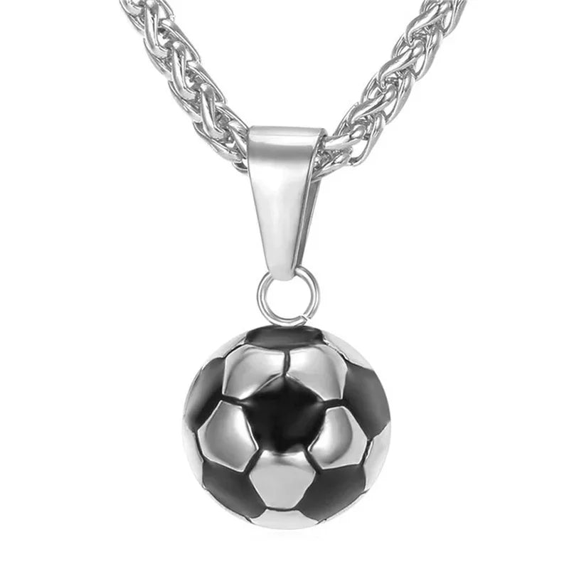 Sportprodukt Fußball-Halskette mit Edelstahl-Kette Halskette Fußball-Jungen-Geschenk-Halskette für Männer