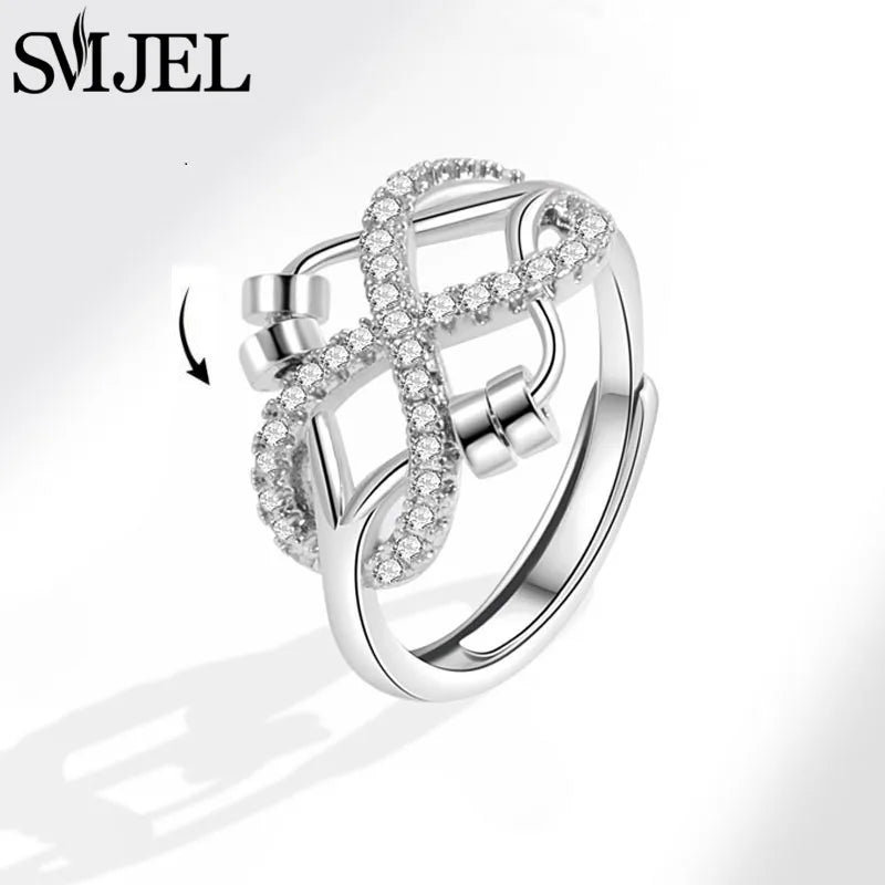 Neue Sonnenblume Angst Ring Fidget Spinner Ringe für Frauen Nette Schmetterling Kolibri Charms Finger Ring Anti Stress Drehen Geschenke