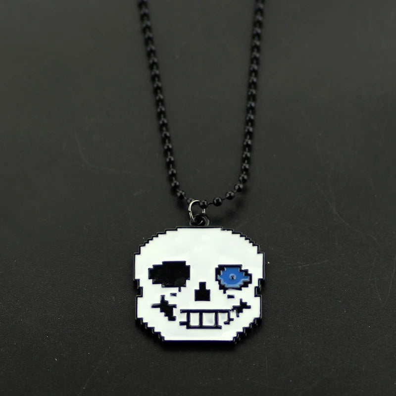 Mode Halsketten Spiel Undertale Papyrus Sans Frisk Tapferkeit LIEBE Herz Halskette Anhänger Link Kette Frauen Schmuck Zubehör