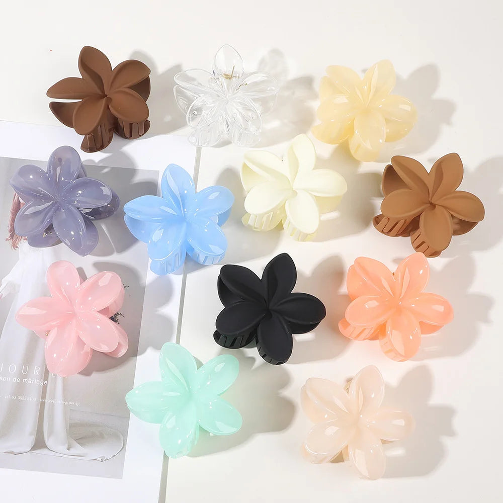 Mode Frauen Blume Haars pangen Urlaub Böhmen Ei Blume Haar Krallen Haars pangen matte Mädchen große Haarnadeln Haarschmuck