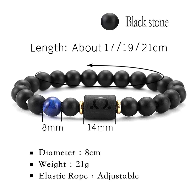 12-Sterne-Schilder, Schmuck für Frauen, Steinbock, Krebs, Löwe, Skorpion, Zwillinge, Schütze, Widder, Jungfrau, Wassermann, Armbänder, Freundschaftsgeschenk