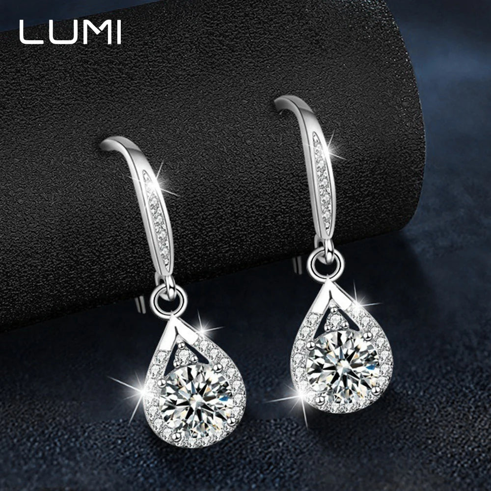 Echte 0,5 CT Moissanit-Bowknot-Ohrstecker für Damen – hypoallergen, 925er Sterlingsilber, Hochzeit, Party, Luxus-Band-Schmuck