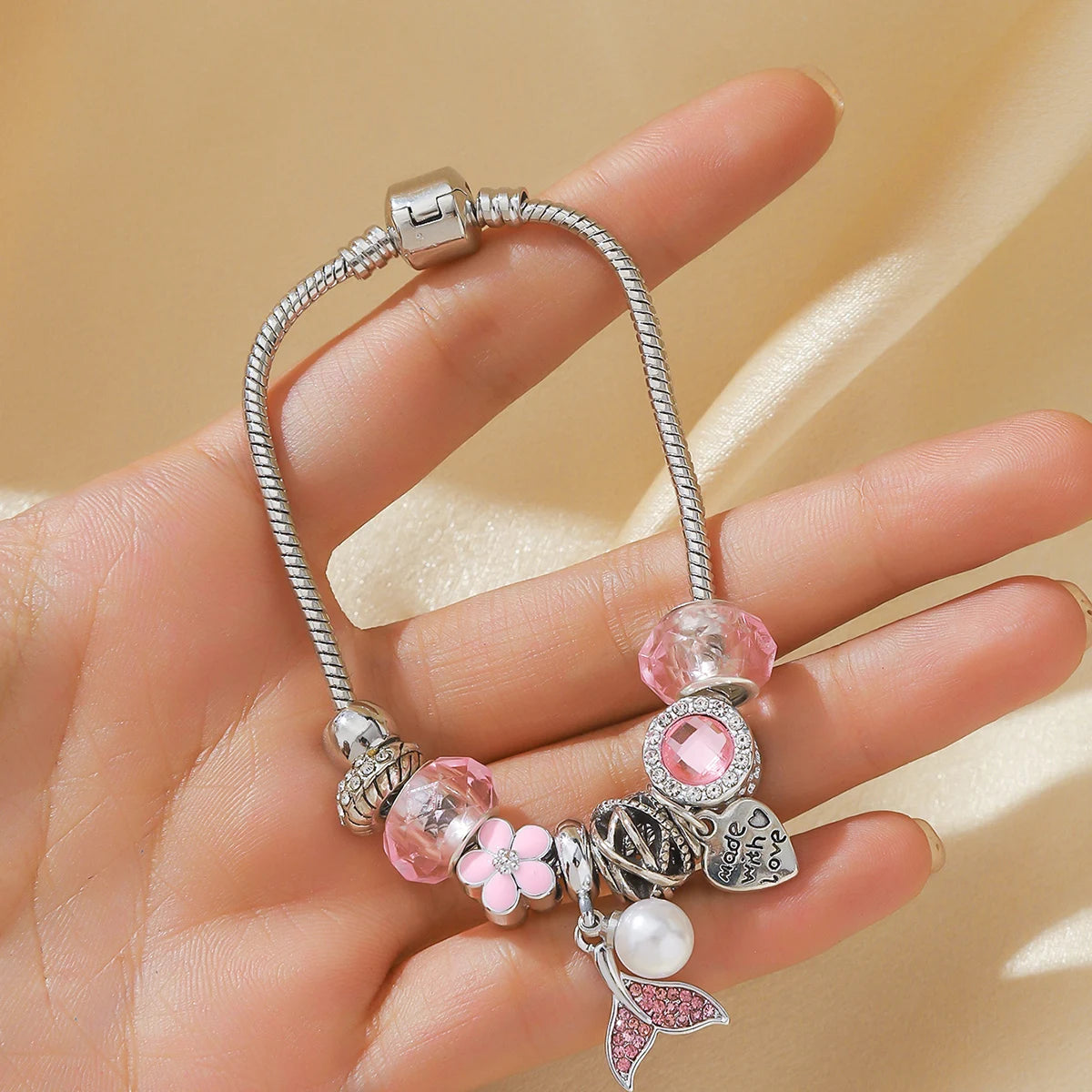 1PC Damenmode Pan Family Multi Element Perlen Teufelsauge Armband Schmuck Geeignet für Datum, Party, Festival Geschenk