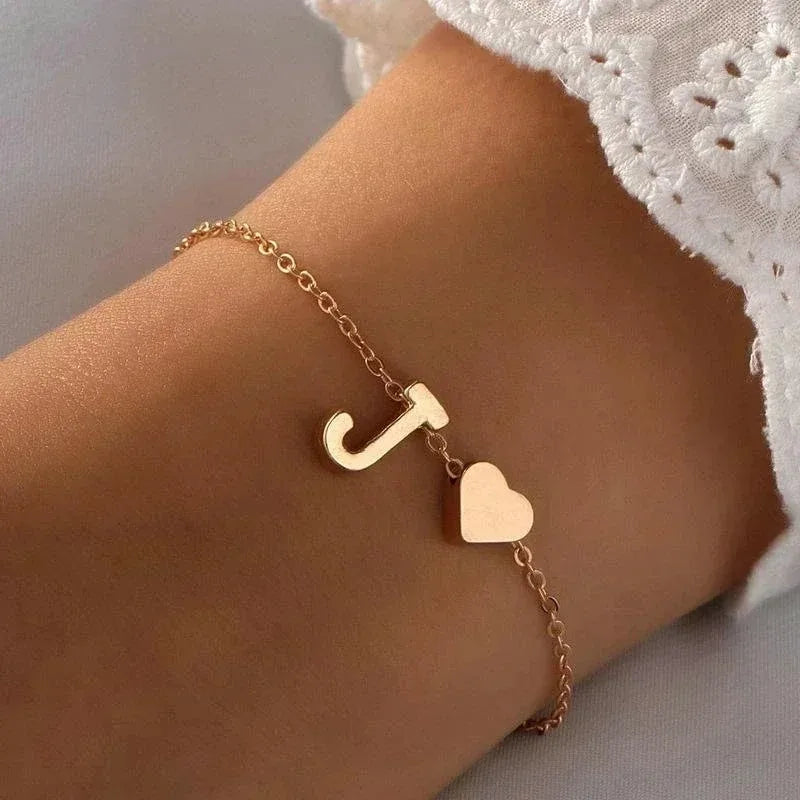 26 englische Anfangsbuchstaben-Armbänder für Liebhaber, Männer und Frauen, 2025, neue einfache DIY-Armbänder mit personalisiertem Namen, Legierung, Schmuck
