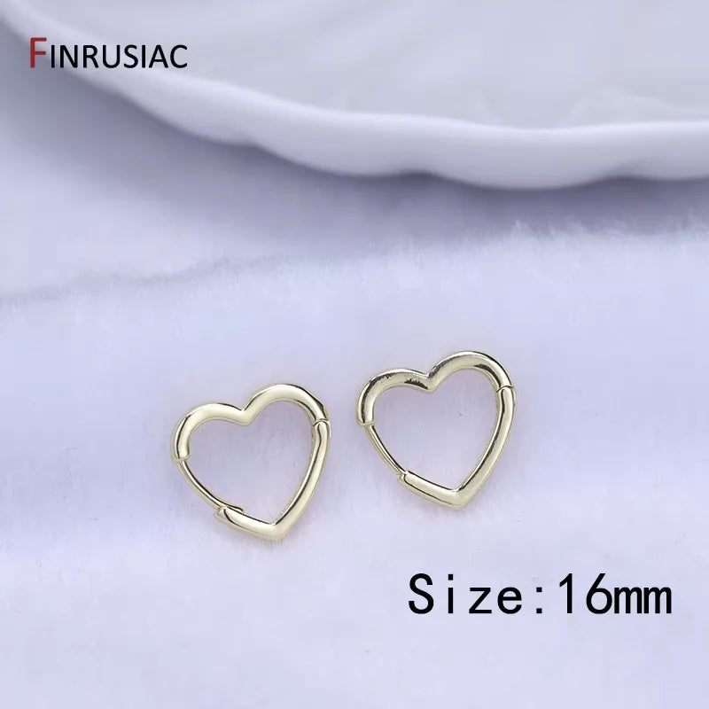 Neue trendige echte vergoldete runde Creolen für Frauen Mädchen Damen große Creolen Gold Kreis Ring Ohrringe Party Geschenk