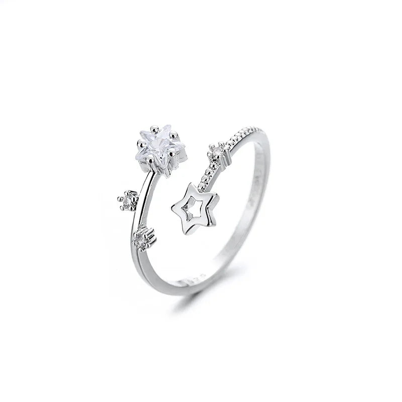 VENTFILLE 925er Silber Mondquaste Öffnung Damenmode Ins Ring