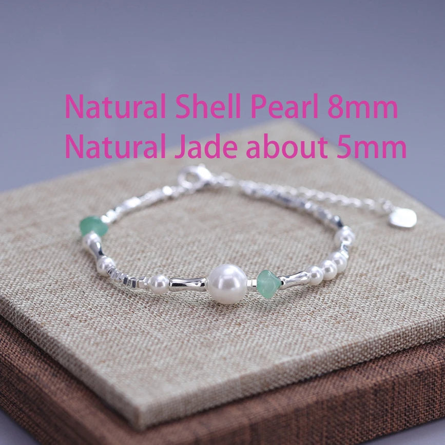 VENTFILLE Schmetterlingsarmband aus 925er-Sterlingsilber für Mädchen, Perlenschnur-Design, Insekt, modisch, vielseitiger Schmuck, Geschenk, Dropshipping
