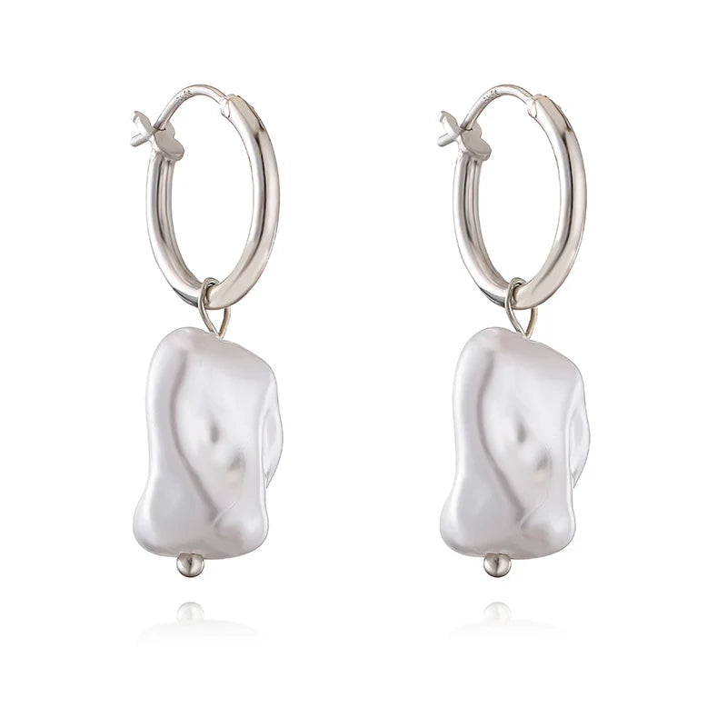 S925 Sterling Silber Barock Stil Vintage Anhänger Creolen Gericht Eleganz Ohrringe für Frauen Schmuck Geschenke SE35