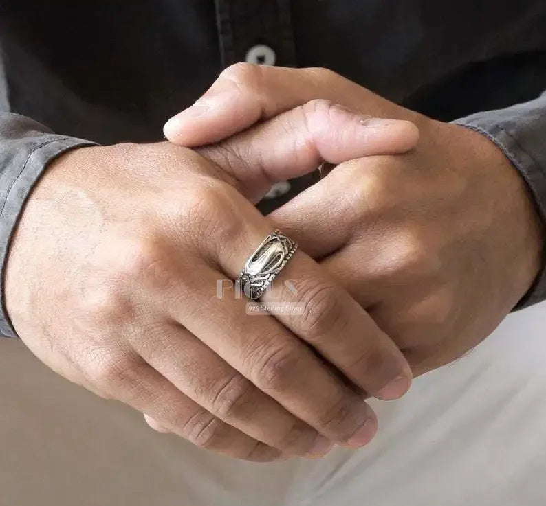 Vintage Superman S Logo Ring Unisex Essen Fingerring Männer Frauen Paar Stil