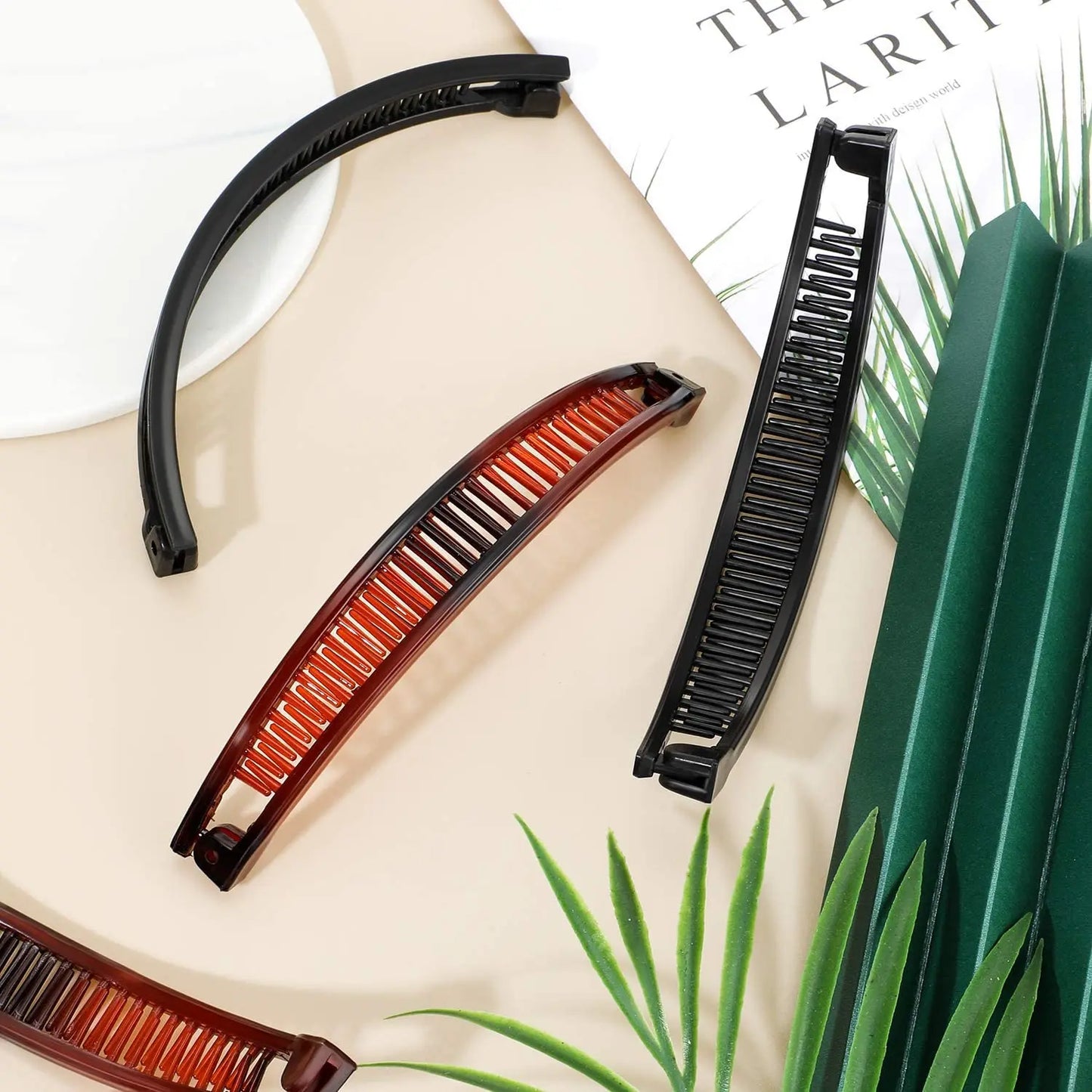 6 stück Haar Kämme Banana Haar Clip Grip Kamm Fischschwanz Pferdeschwanz Banana Clip Haar Clips für Frauen Haar Zubehör