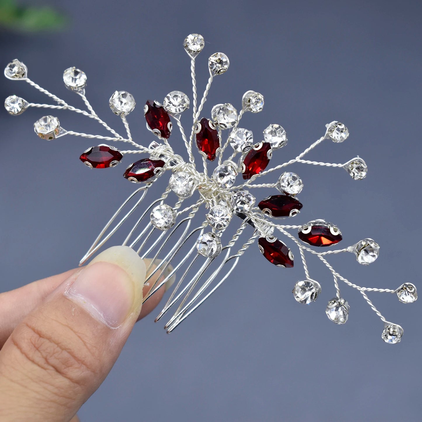 A499 Silber Gold Farbe Haar Kamm Kristall Hochzeit Kopf Stück Braut Kopfbedeckungen Frauen Haar Zubehör Party Pin Clip Prom Stirnband