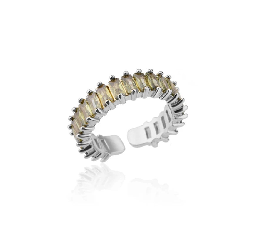 Farbige Kubikzircon Quadrat Ringe Für Frauen Männer Edelstahl Gold Farbe Kristall Hochzeit Ring Luxus Schmuck Geschenk bague femme