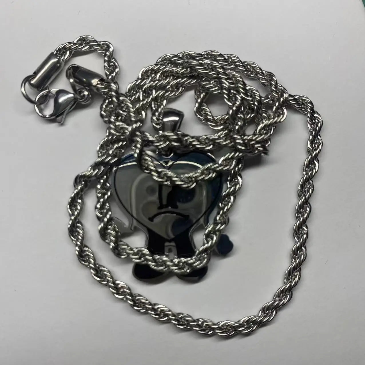 Fashion Boutique Edelstahl Halskette Hip Hop Stil Männliche und Weibliche Paar Halskette Rapper Fan Geschenk