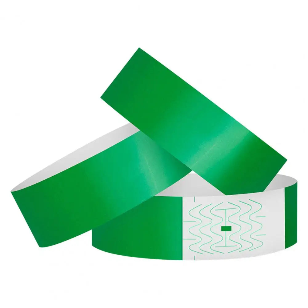 100 Stück Armbänder aus synthetischem Papier, Einweg-wasserdichte Handgelenkschlaufe, Event-Identifikationsarmbänder, abnehmbares Armbandband
