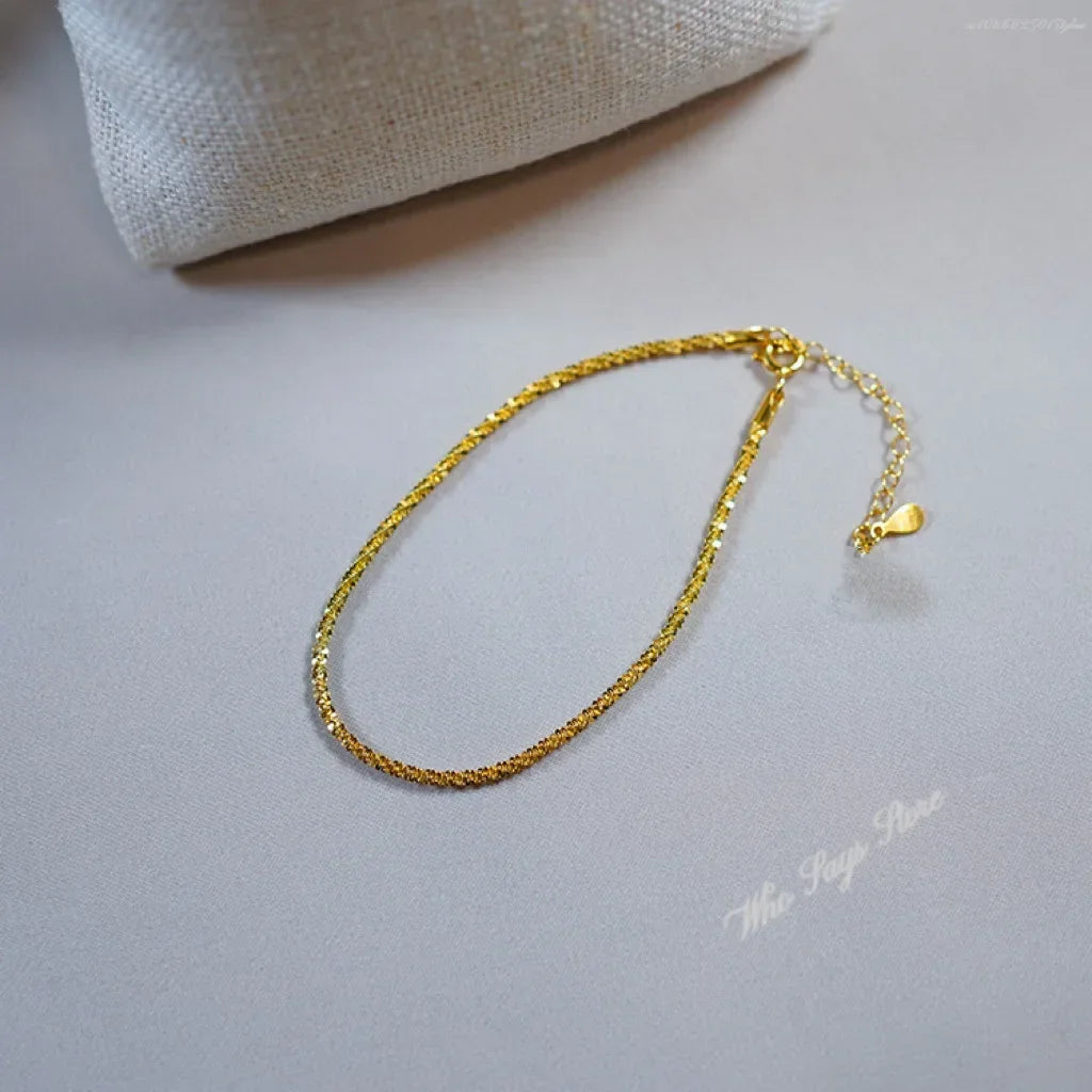 Licht Luxus Gold Farbe Funkelnden Armband Kette für Frauen Temperament Hohe Qualität Armband Weiblichen Vielseitig Charme Schmuck