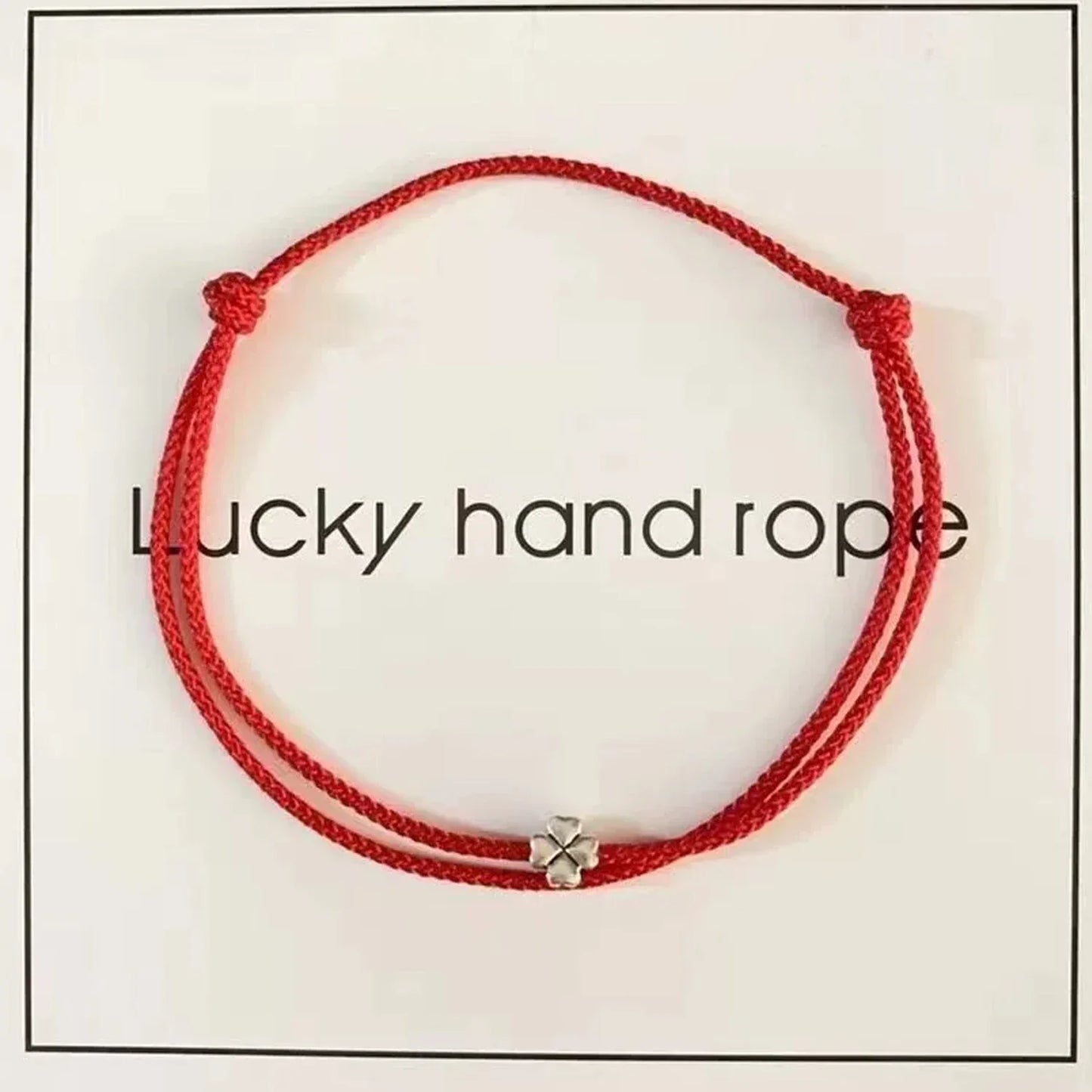 1/3Pcs Minimalistischen Vierblättriges Kleeblatt Armbänder Frauen Männer Einstellbare Handgemachte Rote Glück Seil Paar Freundschaft Schmuck Zubehör