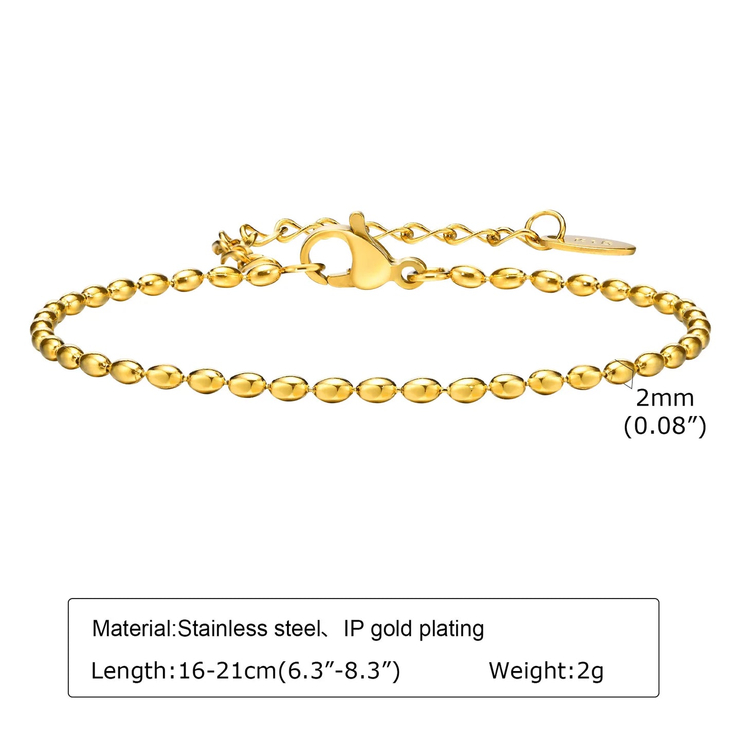 10 mm Stretch-Perlen-Armband für Damen, einfacher stapelbarer Schmuck