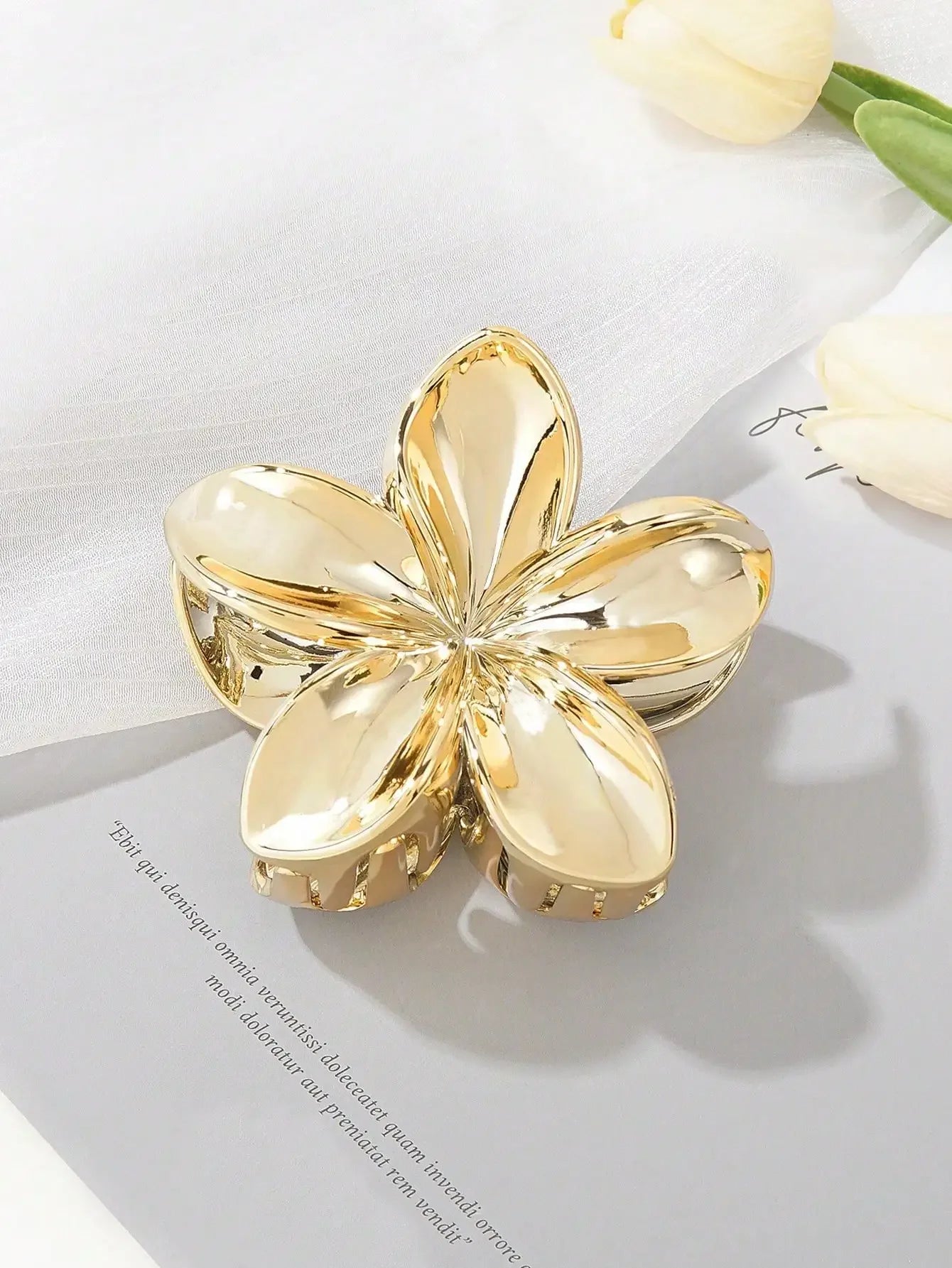 1/2 Stück Mode einfache glänzende Ei Blume Haarklammern für Frauen Mädchen Party Haarschmuck