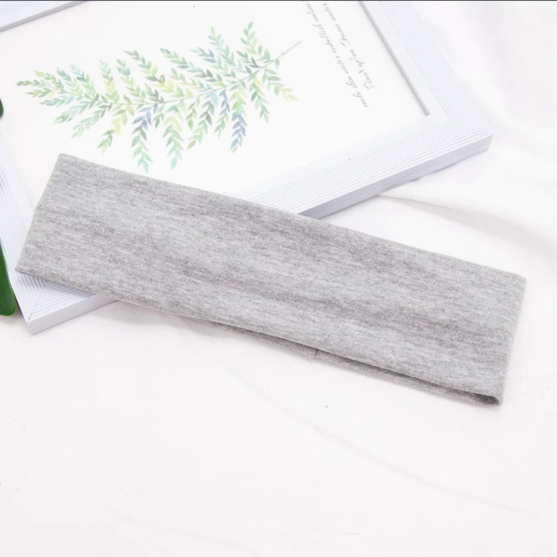 Elastisches Baumwoll-Haarband, modische Stirnbänder für Damen und Herren, solide Laufen, Fitness, Yoga, Haarbänder, Stretch, Make-up, Haar-Accessoires