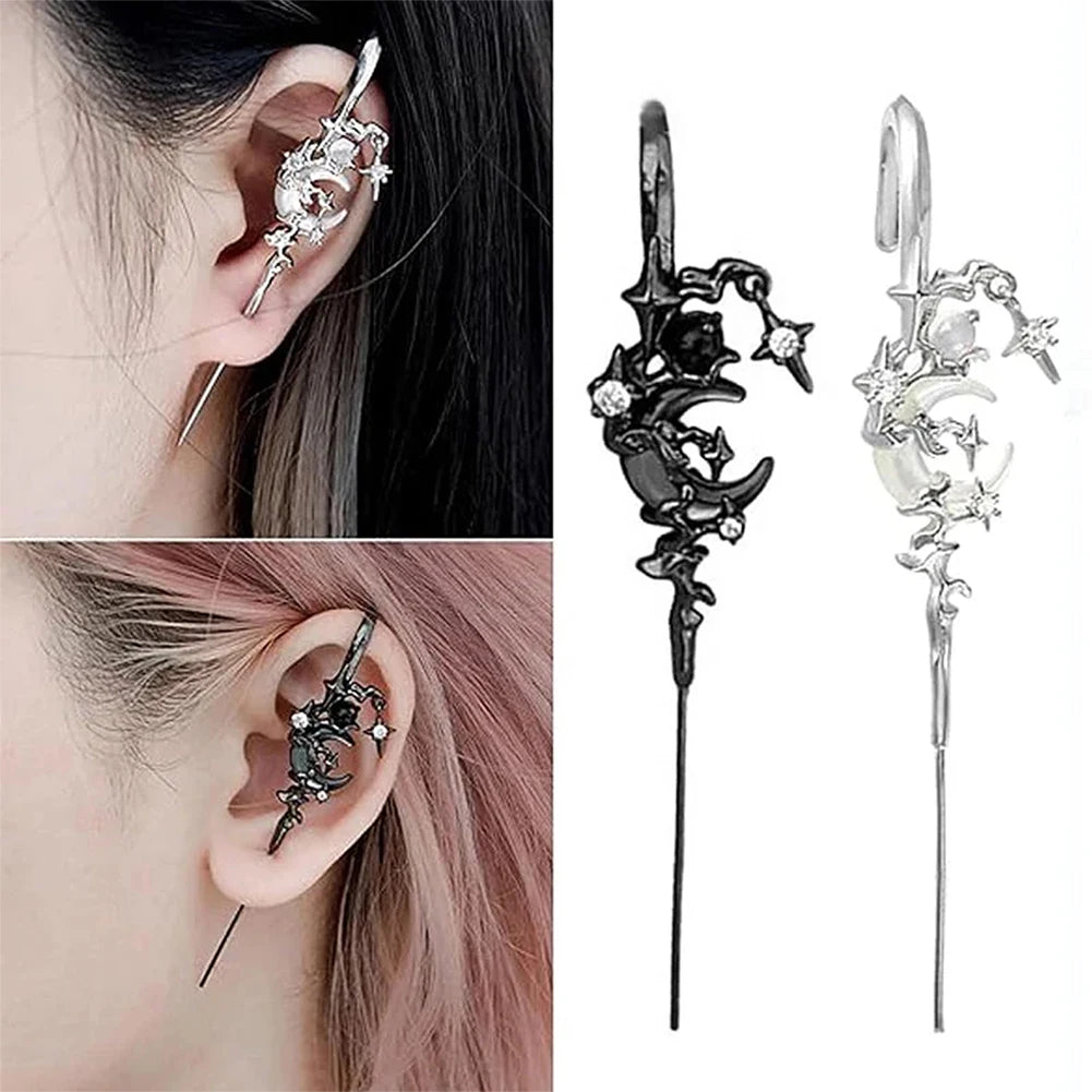 Neuartiger Stern-Mond-Ohrring, eleganter, modischer Ohrstecker für den täglichen Gebrauch, Ohrringe für Frauen, Ohrringe, Damenohrringe, Schmuck