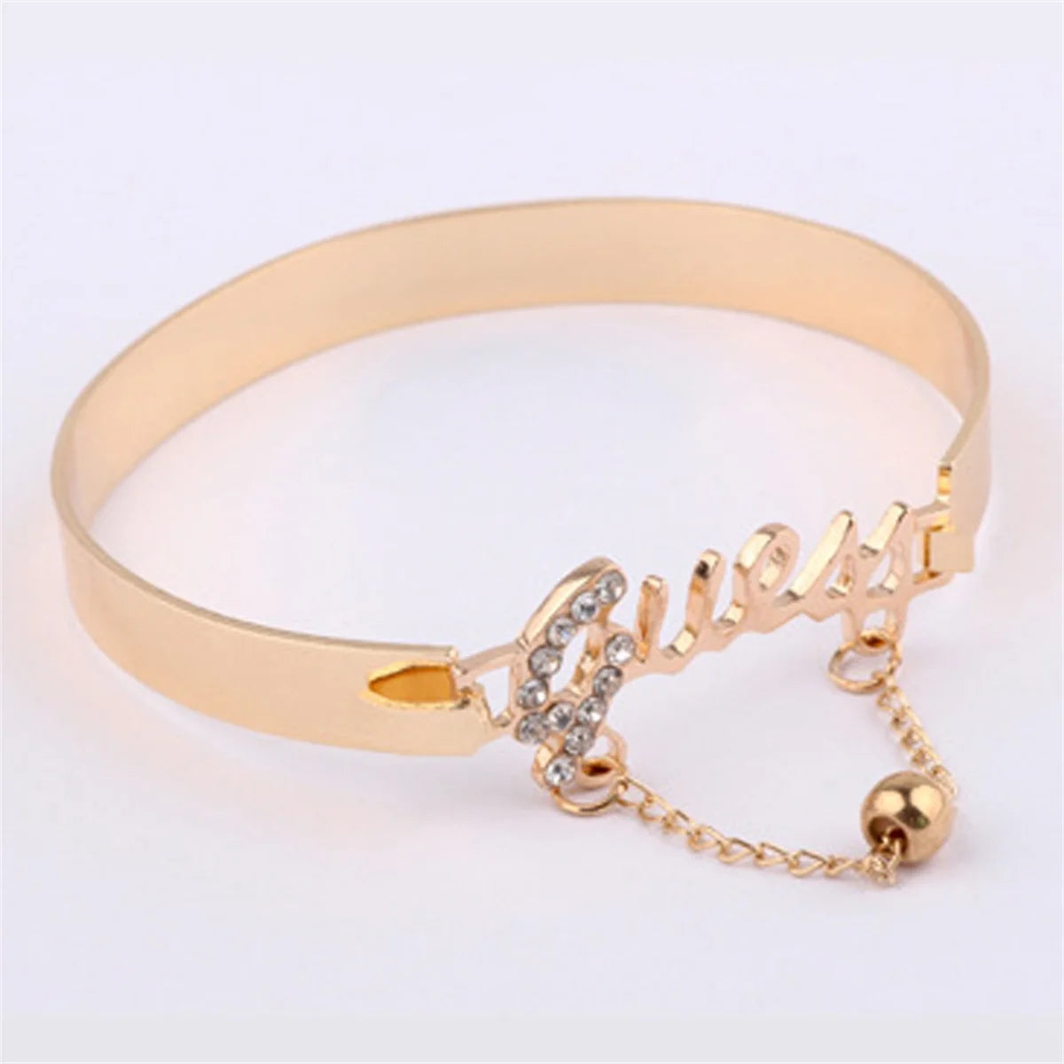 Frauen Metall Armband Brief Design Kette Quaste Legierung Band Kristall Charme Heißer Verkauf Schmuck Mode Schmuck