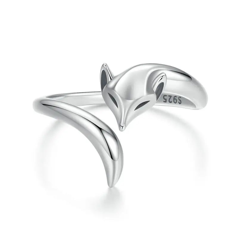 WOSTU 925 Sterling Silber Katze Haustier Einstellbare Ringe Für Frauen Tier Hund Offenen Ring Familie Tochter Geburtstag Schmuck Mädchen Geschenk