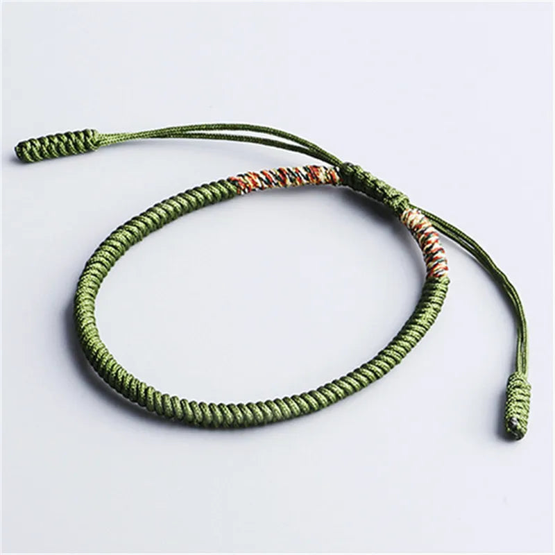 Mehrfarbiges Fadenarmband, tibetischer Buddhismus, Liebe, Glücksbringer, tibetische Armbänder und Armreifen für Damen und Herren, handgefertigtes Knotenseil