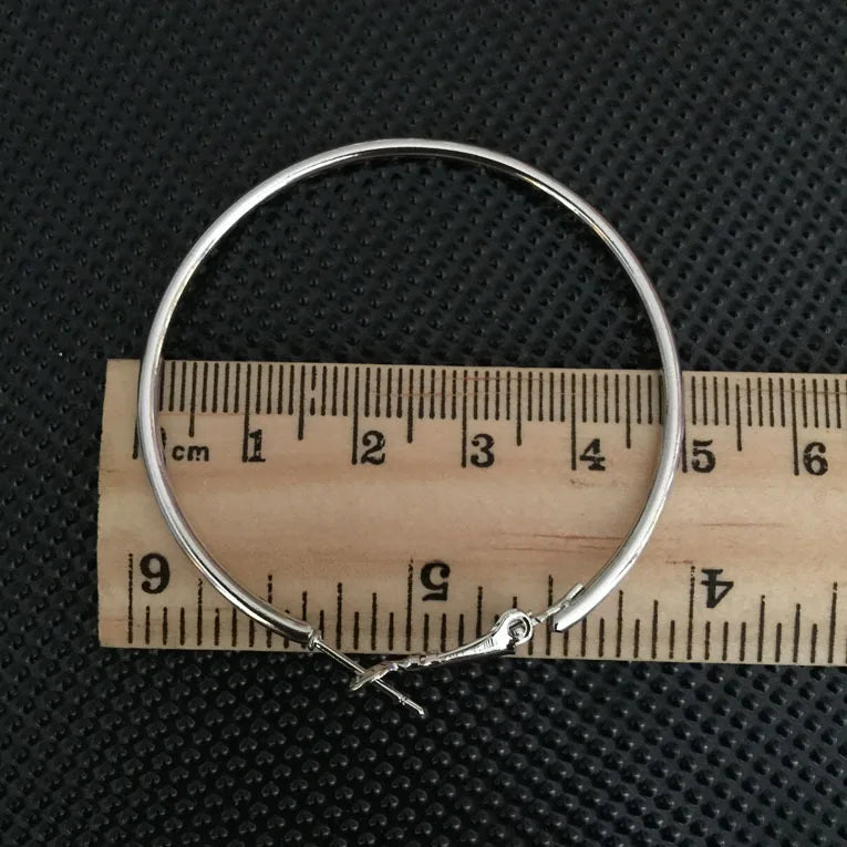 Modeschmuck Runde Große Creolen Für Frauen Männer Zubehör Ohrring Gold Silber Farbe 2,5-10 cm Ohrring Haken paar Geschenk