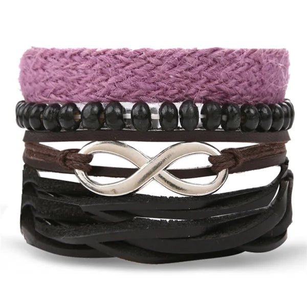 IFMIA Vintage Multi-Schicht Blatt Leder Armbänder für Männer Mode Handgemachte Holz Perlen Geflochtene Wrap Armband Schmuck Geschenk 2019 neue