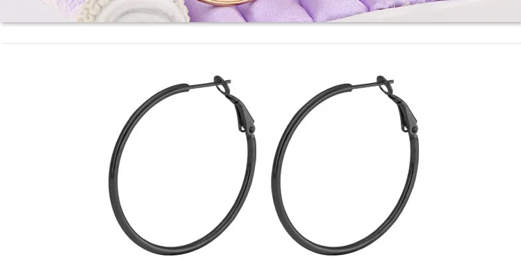 2 Paar 40 mm chirurgische Stahl-Creolen, goldfarbene Rose, hypoallergene Ohrring-Sets für Frauen und Mädchen, weibliche Schmuckgeschenke