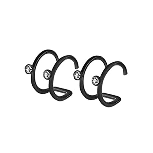 1 Stücke/15 Stücke Edelstahl Ohrstulpe Helix Knorpel Clip On Wrap Ohrringe Gefälschter Nasenring Nicht-Piercing Einstellbar Männer Frauen