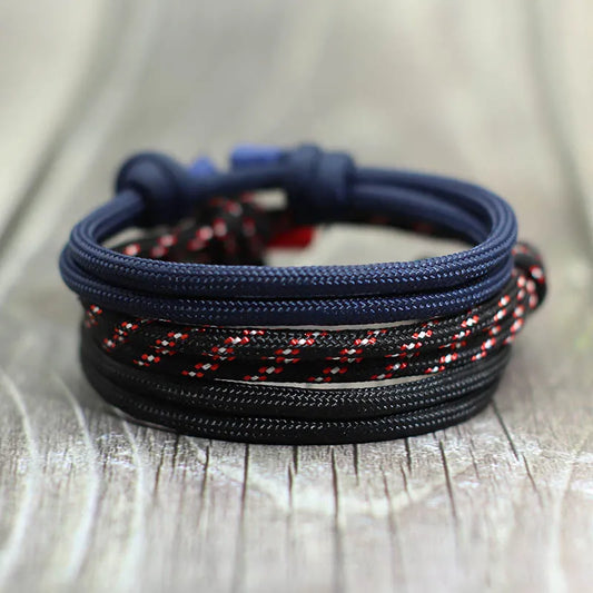 Handgemachte Paracord Seil Armband Männer Set Braclet Einstellbar Männlichen Casual Klettern Braslet Minimalistischen Schmuck Geschenk Hombre Pulseras