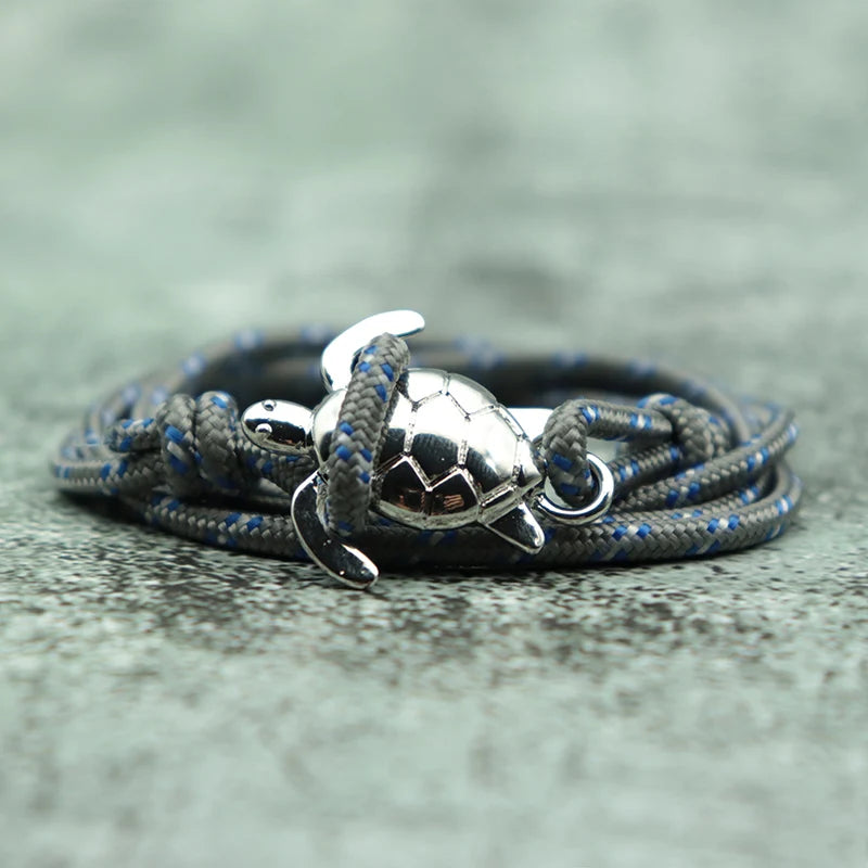Doppel Wrap Paracord Armband Nette Sea Turtle Tiere Braclet Böhmen Männer Frauen Einstellbare Braslet Outdoor Survival Schmuck Geschenk