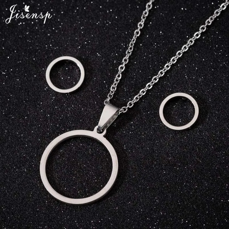 100% Tiny Star Edelstahl Anhänger Halsketten für Frauen Geburtstag Schmuck Einfache Crescent Moon Ohrringe Schmuck Dropshipping