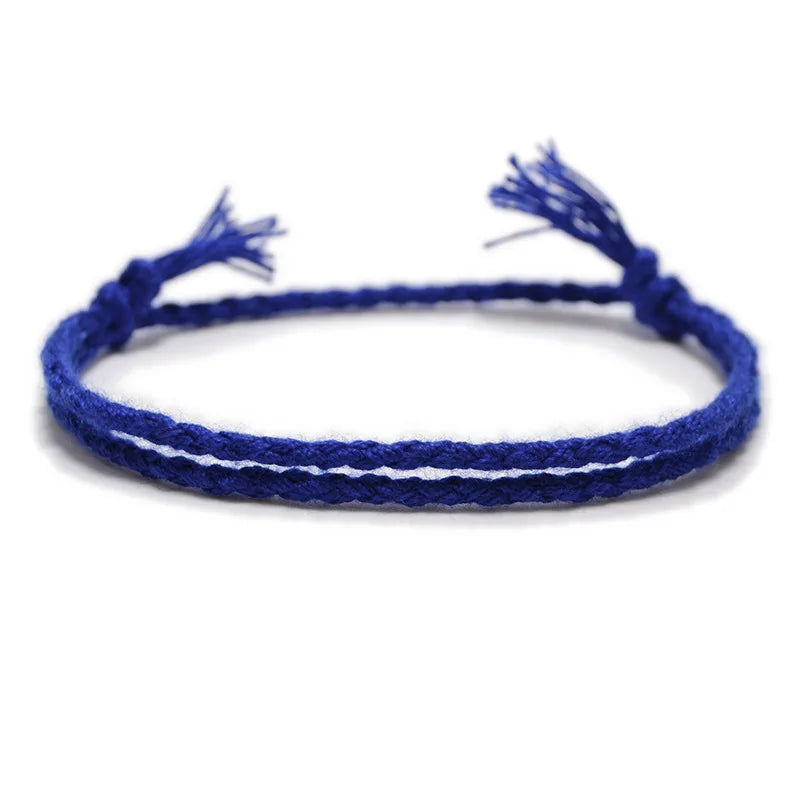 13 arten Böhmischen Einfache Feste Farbe Hand-Made Woven Armband Sonnenschein Strand Göttin Glück Seil Paar Armbänder Großhandel