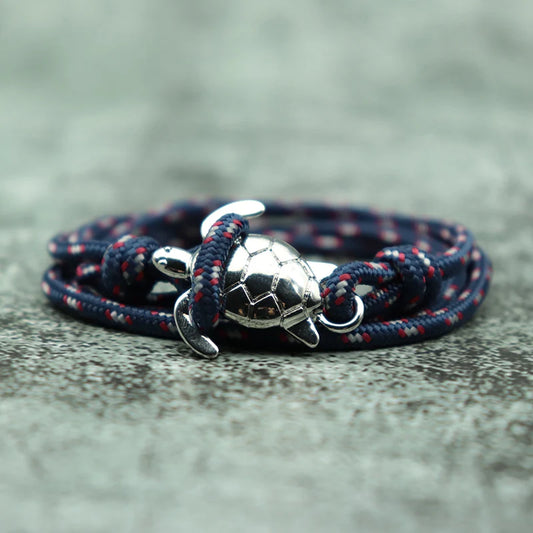 Doppel Wrap Paracord Armband Nette Sea Turtle Tiere Braclet Böhmen Männer Frauen Einstellbare Braslet Outdoor Survival Schmuck Geschenk