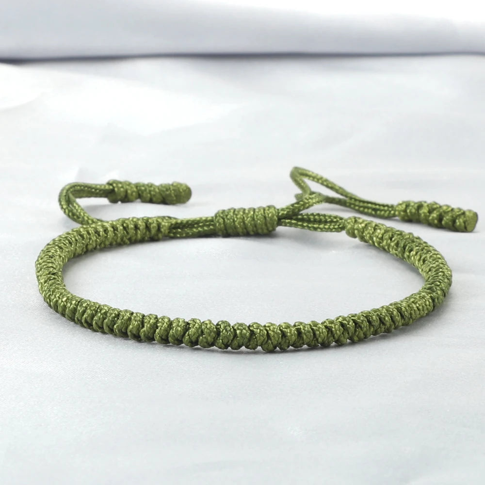 Geflochtene Armbänder Männer Frauen Handarbeit Gewebt Dunkelblau Grün Seil Armband Yoga Armreifen Beste Freund Schmuck Paar Geschenke Unisex