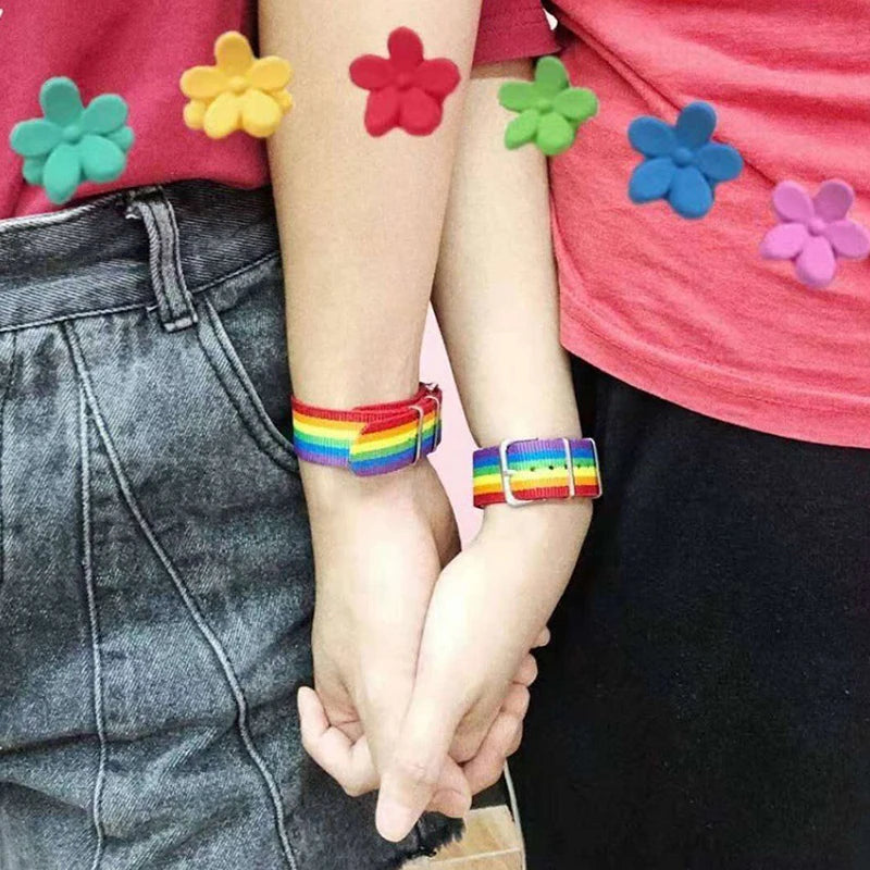 Nepal Regenbogen Lesben Homosexuell Bisexuelle Transgender Armbänder für Frauen Stolz gewebt geflochtene Männer Paar Freundschaftsschmuck