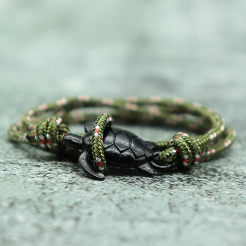 Doppel Wrap Paracord Armband Nette Sea Turtle Tiere Braclet Böhmen Männer Frauen Einstellbare Braslet Outdoor Survival Schmuck Geschenk