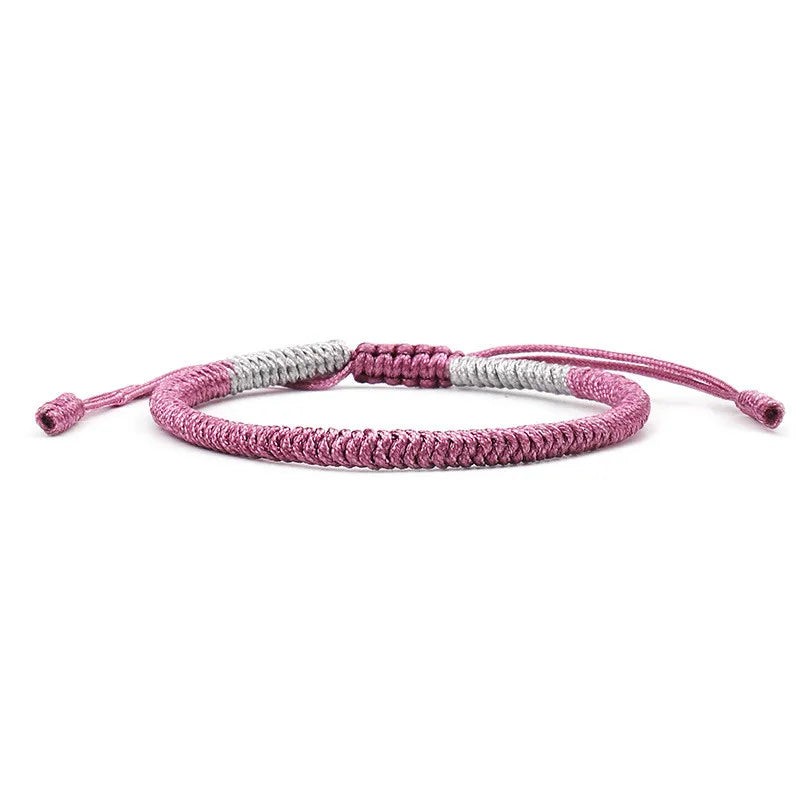 Mehrfarbiges Fadenarmband, tibetischer Buddhismus, Liebe, Glücksbringer, tibetische Armbänder und Armreifen für Damen und Herren, handgefertigtes Knotenseil