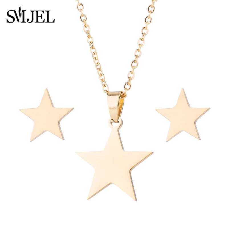 Tanzen Ballett Frauen Mädchen Ohrring Mode Ballerina Halsketten Gold Farbe Edelstahl Schmuck Set Zubehör Club Sport Geschenk