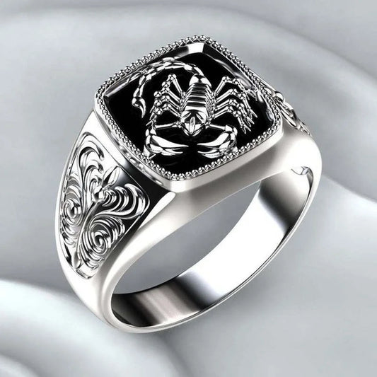 Skorpion Tier Punk Herren Ring Günstige Schmuck Zubehör Großhandel Schmuck Herren Ringe Halloween Ringe für Männer Coole klobige Ringe