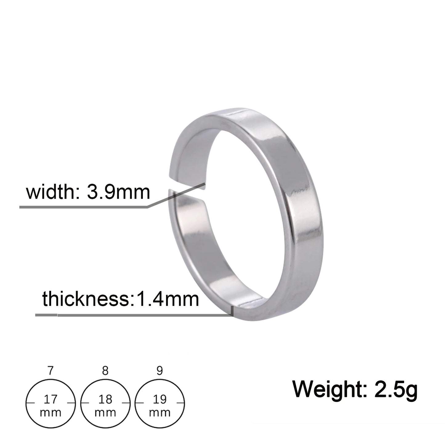 COOLTIME Kpop Minimalistischen Paar Ringe Edelstahl Silber Farbe Offenen Ring Frauen Männer Mode Schmuck Hochzeit Geschenk Großhandel